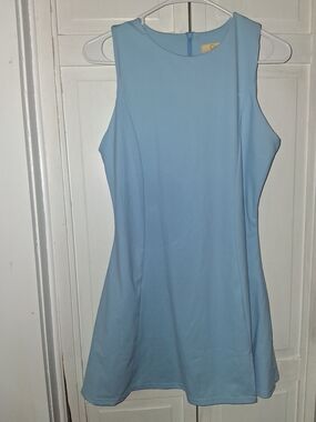 Qinsen Light Blue Sleeveless Athletic Tennis Dress